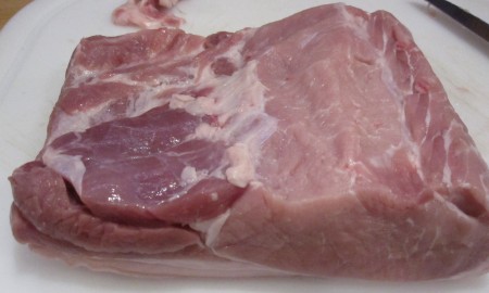 Pork Loin ready to be cured.