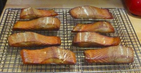 The final product - Smoked Salmon Fillets! Yum Yum these won't last...